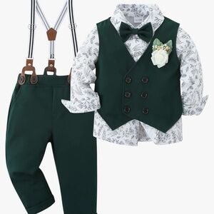 Forest green suit, infant/toddler
